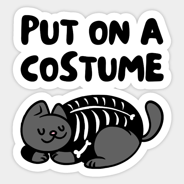 Cat Skeleton Costume Sticker by FunnyStylesShop